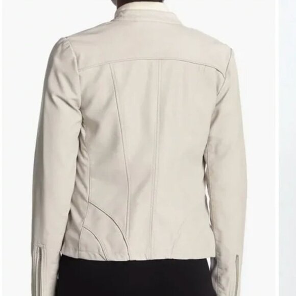 GUESS  Stone Faux Leather‎ Racer Jacket Large - Picture 11 of 14